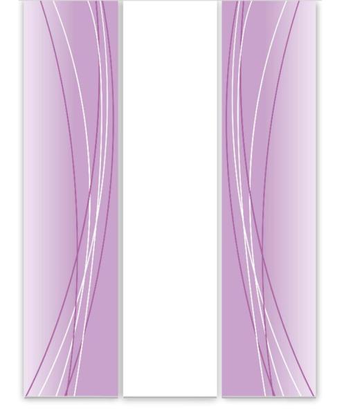 Flächenvorhang Linea Brombeere dark  3er Set, Schiebegardine, Schiebegardinen, blickdicht, Flächenvorhang blickdicht, Schiebevorhang,